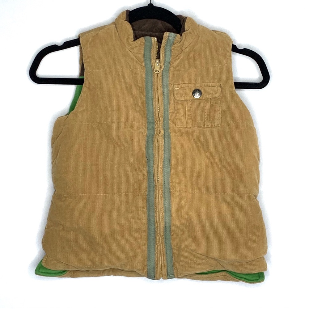 Moby Goby Boys Reversible Corduroy Vest - Medium